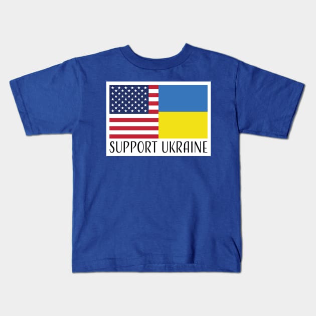 Support Ukraine - USA Kids T-Shirt by sparkling-in-silence